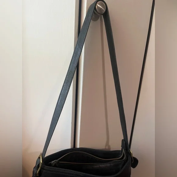 Vintage Fossil 75082 Magnetic Front Flap Pocket Leather Crossbody *broken zipper - Picture 9 of 16